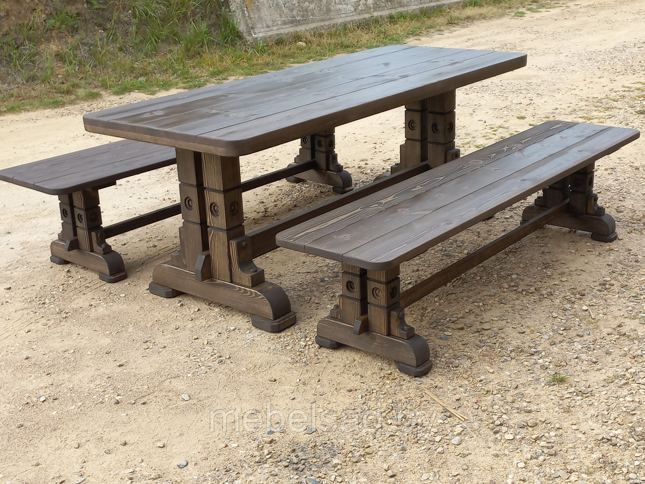 Набор садовый и банный  деревянный "Машека"  2 метра 3 предмета