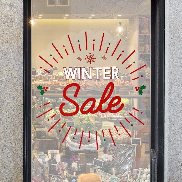 Наклейка для витрины Арт Узор Winter sale - фото 1 - id-p215646093