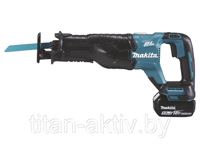 Аккум. сабельная пила MAKITA DJR 187 RTE в чем. (18.0 В, 2 акк., 5.0 А/ч, Li-Ion, дерево до 255 мм,