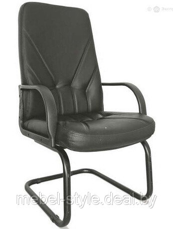 Конференц кресла ОРМАН CF Black PL , стул ORMAN на полозьях в ECO коже - фото 10 - id-p2893535