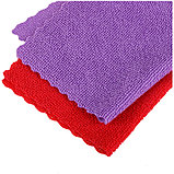 Салфетки для уборки OfficeClean "Универсальные", набор 2шт. (фиолетовая+красная), микрофибра ЦЕНА БЕЗ НДС, фото 4
