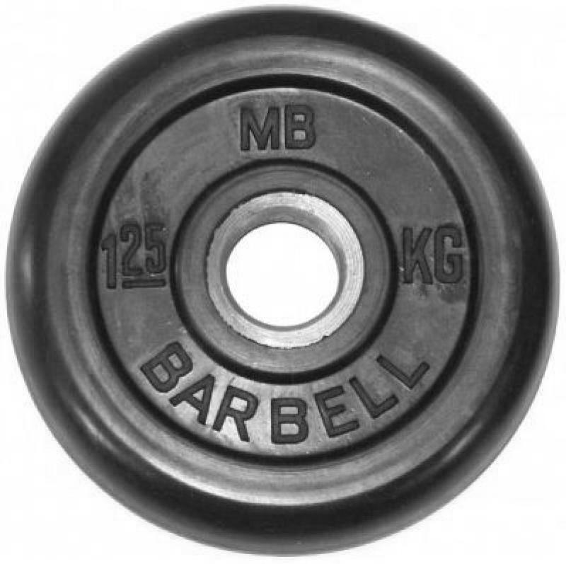 Диск обрезиненный BARBELL MB (металлическая втулка) 1.25 кг / диаметр 31 мм - фото 1 - id-p215653122