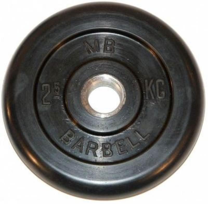 Диск обрезиненный BARBELL MB (металлическая втулка) 2,5 кг / диаметр 26 мм - фото 1 - id-p215653127