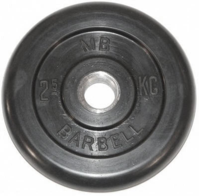 Диск обрезиненный BARBELL MB (металлическая втулка) 2.5 кг / диаметр 31 мм - фото 1 - id-p215653128