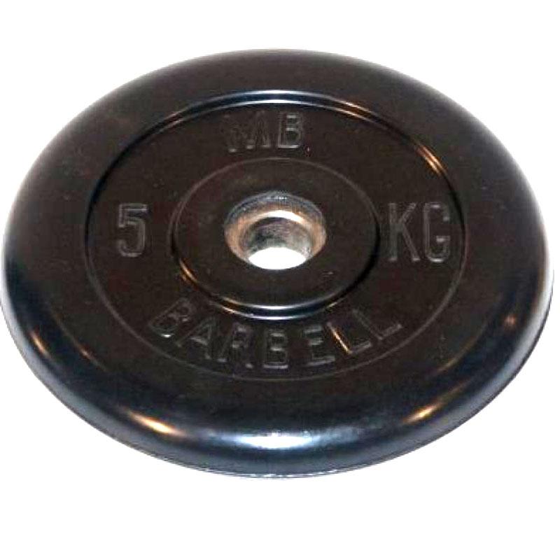 Диск обрезиненный BARBELL MB (металлическая втулка) 5 кг / диаметр 26 мм - фото 1 - id-p215653131