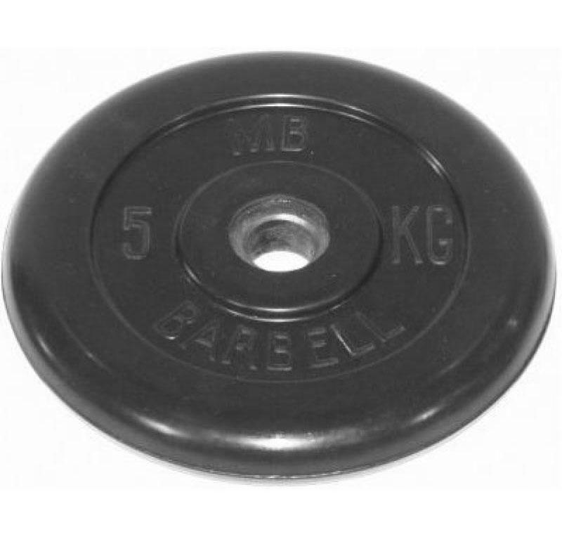 Диск обрезиненный BARBELL MB (металлическая втулка) 5 кг / диаметр 31 мм - фото 1 - id-p215653132
