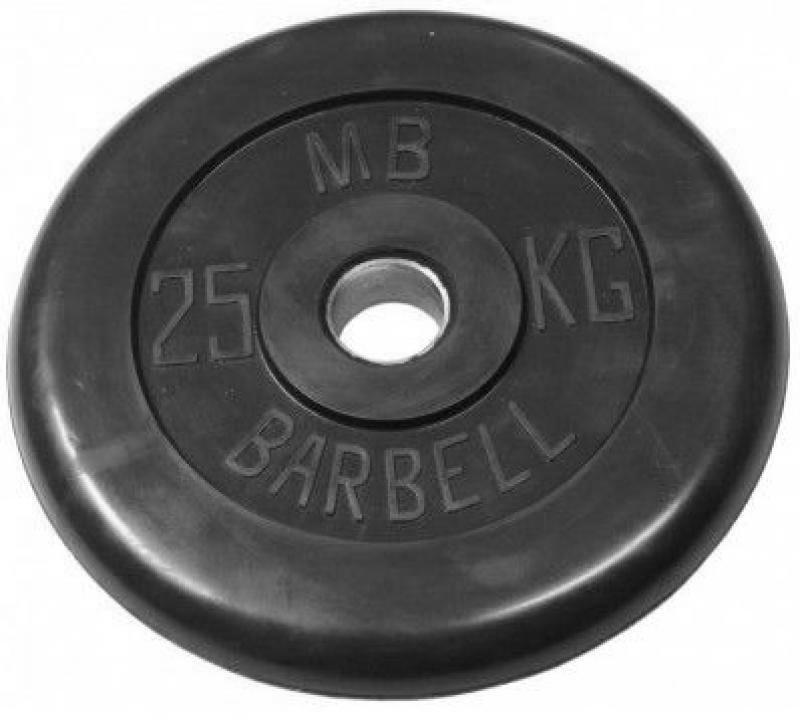 Диск обрезиненный BARBELL MB (металлическая втулка) 25 кг / диаметр 51 мм - фото 1 - id-p215653138