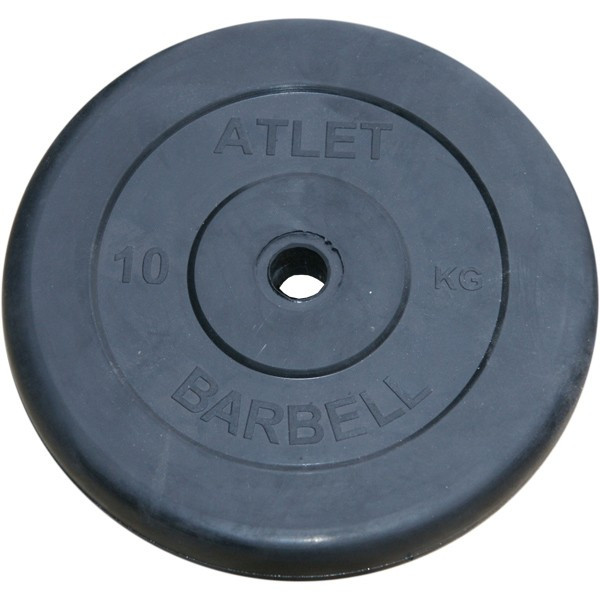 Диск обрезиненный BARBELL ATLET 10 кг / диаметр 31 мм - фото 1 - id-p215653157