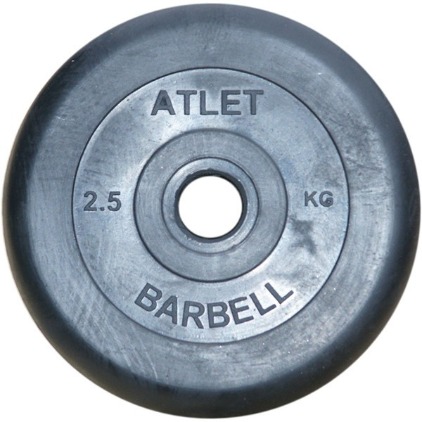 Диск обрезиненный BARBELL ATLET 2,5 кг / диаметр 31 мм - фото 1 - id-p215653158