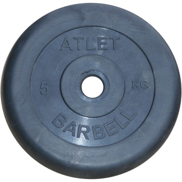 Диск обрезиненный BARBELL ATLET 5 кг / диаметр 31 мм - фото 1 - id-p215653159