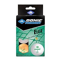 Мячики для н/тенниса DONIC ELITE 1* 40+ 6 штук, белый + оранжевый