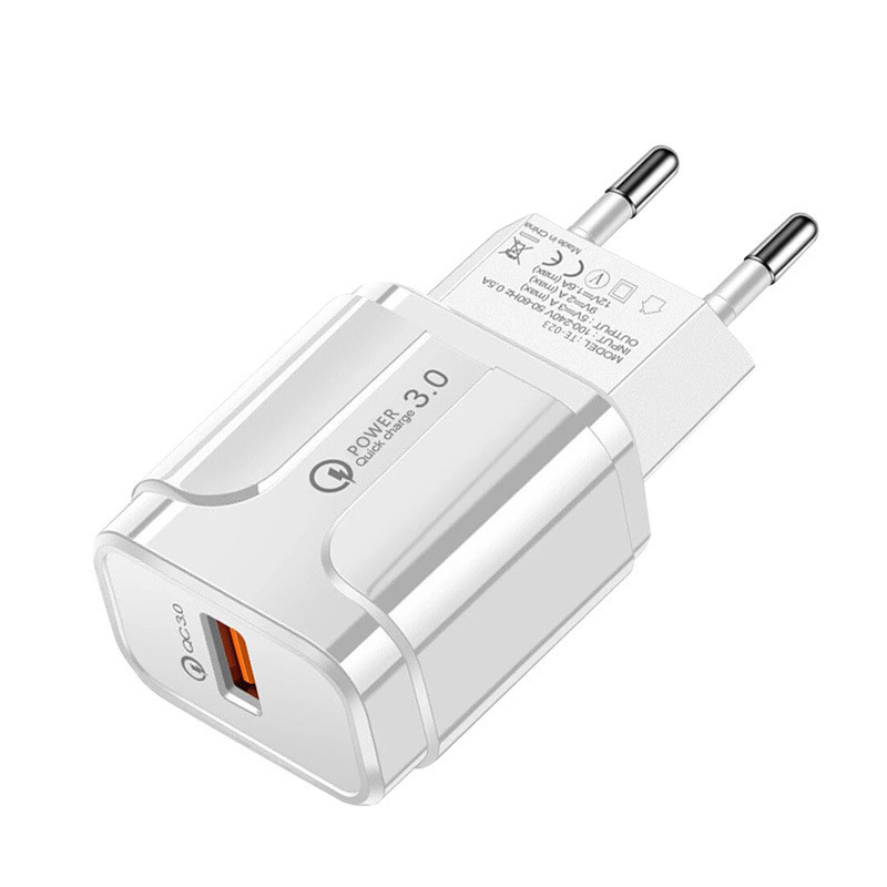 Зарядное устройство сетевое - блок питания Travel Charger, USB QC3.0, белый 556577