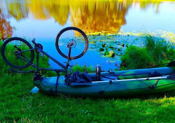 Набор для крепления велосипеда на надувную байдарку, каяк, лодку ПВХ - фото 1 - id-p169235862