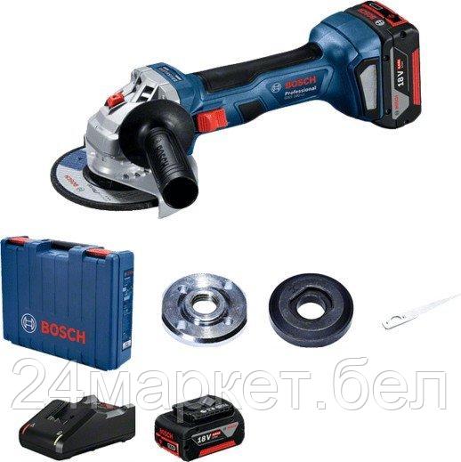 Угловая шлифмашина Bosch GWS 180-LI Professional 06019H9021 (с 2-мя АКБ, кейс) - фото 1 - id-p215672395