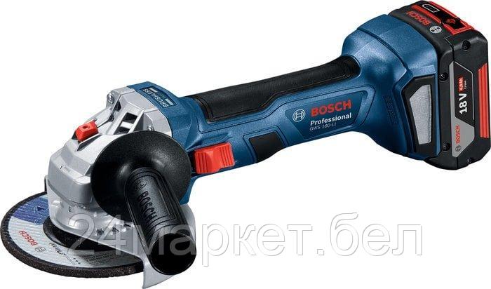 Угловая шлифмашина Bosch GWS 180-LI Professional 06019H9021 (с 2-мя АКБ, кейс) - фото 2 - id-p215672395