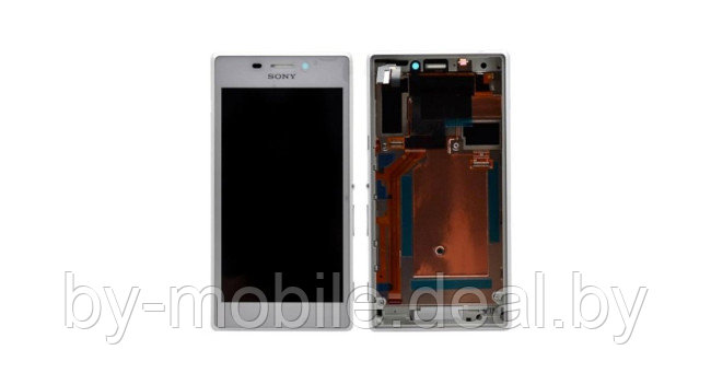 Экран (модуль) Sony Xperia M2 Aqua (D2403) белый - фото 1 - id-p215672657