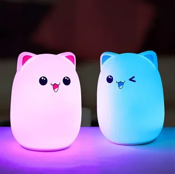 Силиконовый светильник-ночник "Котик" с пультом
