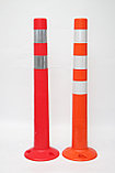 ССП 750 Протэкт "Столбик сигнальный парковочный" 750 мм с 3-мя с/о полосами (Оранжевый), фото 9