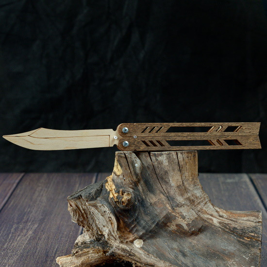 Нож бабочка деревянный 27 см - фото 3 - id-p215701579