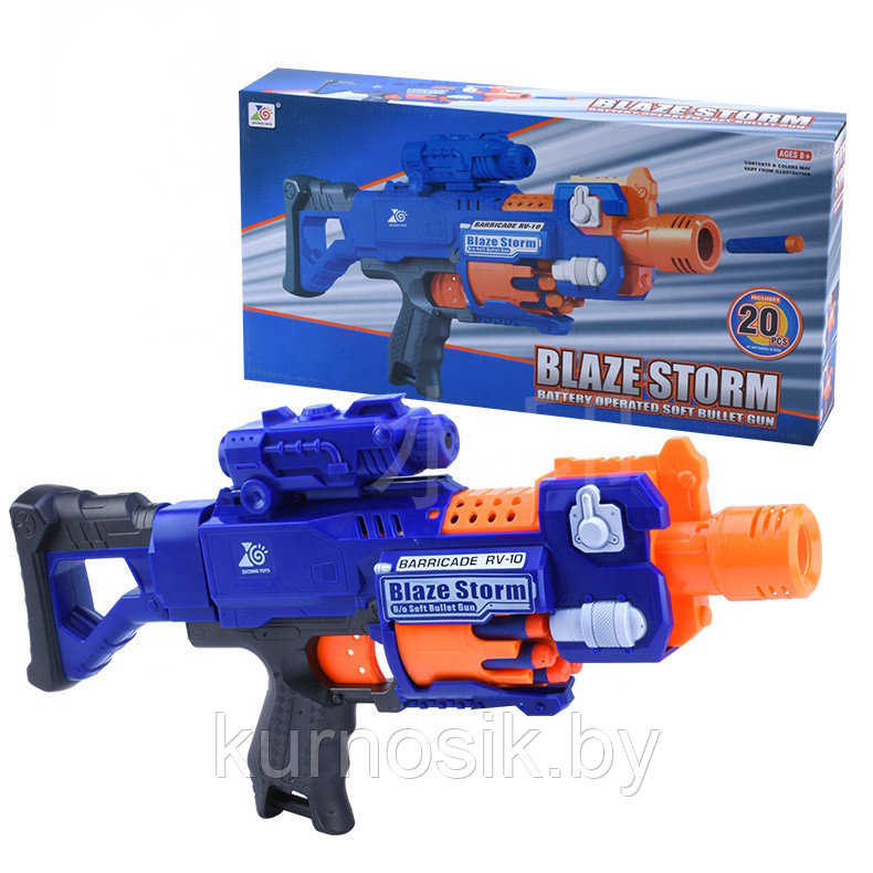 Автомат с мягкими пулями Blaze Storm ZC7055, бластер пистолет с прицелом, мягкие пули - фото 1 - id-p52577210