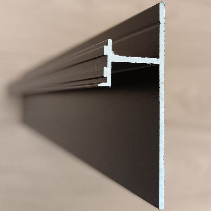 Плинтус алюминиевый скрытого монтажа черный (52*17,3*2700 мм) теневой зазор 31 мм AFD 3 - фото 2 - id-p215701864