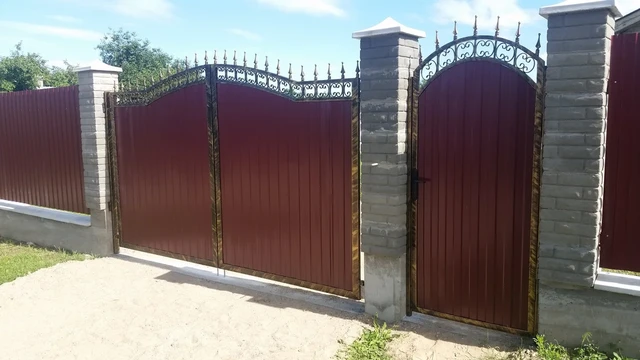 конструкция распашных ворот установка распашных ворот