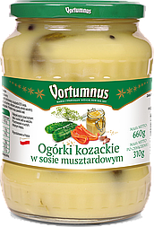 Огурцы "Казацкие" в горчичном соусе 660г VORTUMNUS