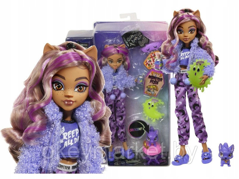Кукла Monster High Пижамная вечеринка Клодин Вульф- Монстер Хай HKY67
