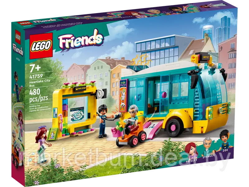 Конструктор LEGO Friends 41759, городской автобус Heartlake - фото 2 - id-p215711577
