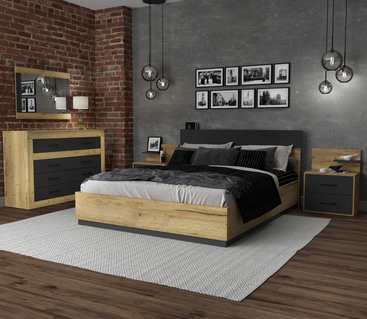 Набор мебели для спальни Loft-2 (Лофт) (Спальня-2)