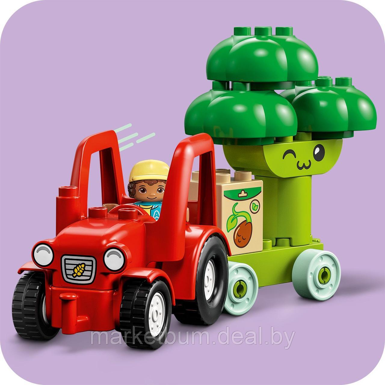Конструктор LEGO DUPLO 10982, Трактор с овощами и фруктами - фото 7 - id-p215711770