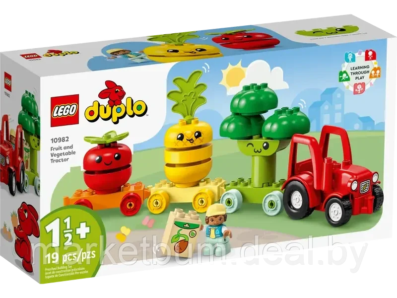 Конструктор LEGO DUPLO 10982, Трактор с овощами и фруктами - фото 2 - id-p215711770