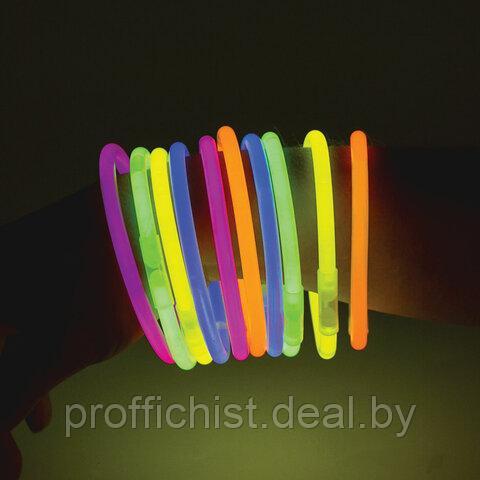 Светящиеся (неоновые) палочки-браслеты ЮНЛАНДИЯ, набор 10 штук в тубе ЦЕНА БЕЗ НДС - фото 4 - id-p215711819