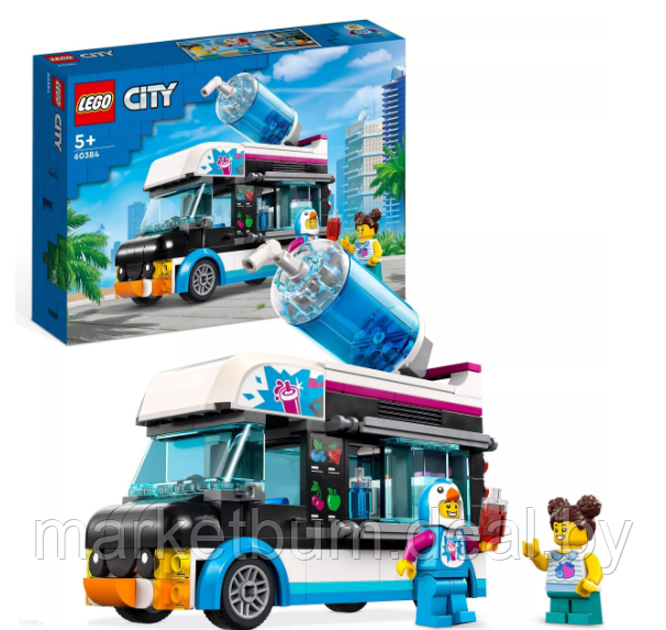 Конструктор LEGO City 60384, Фургон для шейков Пингвин - фото 1 - id-p215522311