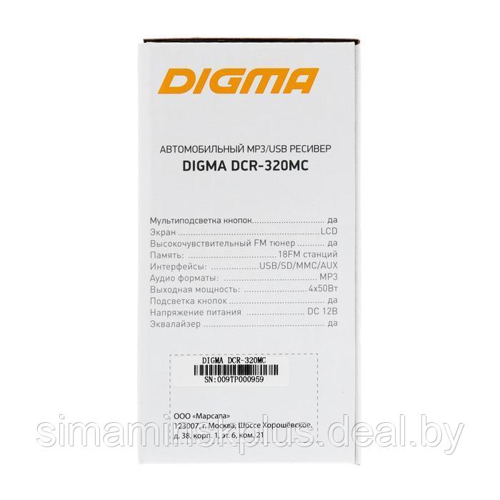 Автомагнитола Digma DCR-320MC 1DIN, 4 х 45 Вт, USB, SD/MMC, AUX - фото 6 - id-p215711920