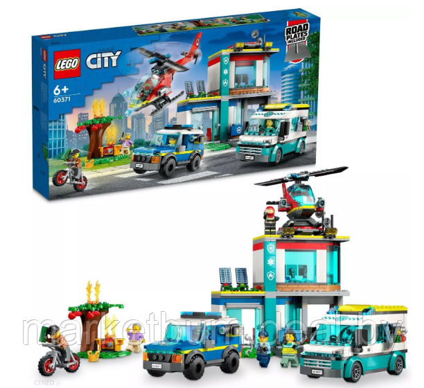 Конструктор Lego City 60371, Штаб спасательных машин - фото 1 - id-p215523033