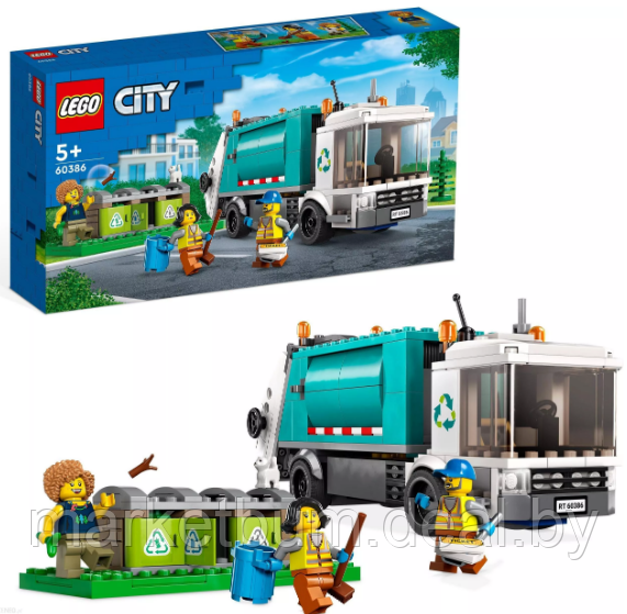 Конструктор LEGO City 60386, Грузовик для перевозки отходов - фото 1 - id-p215523261