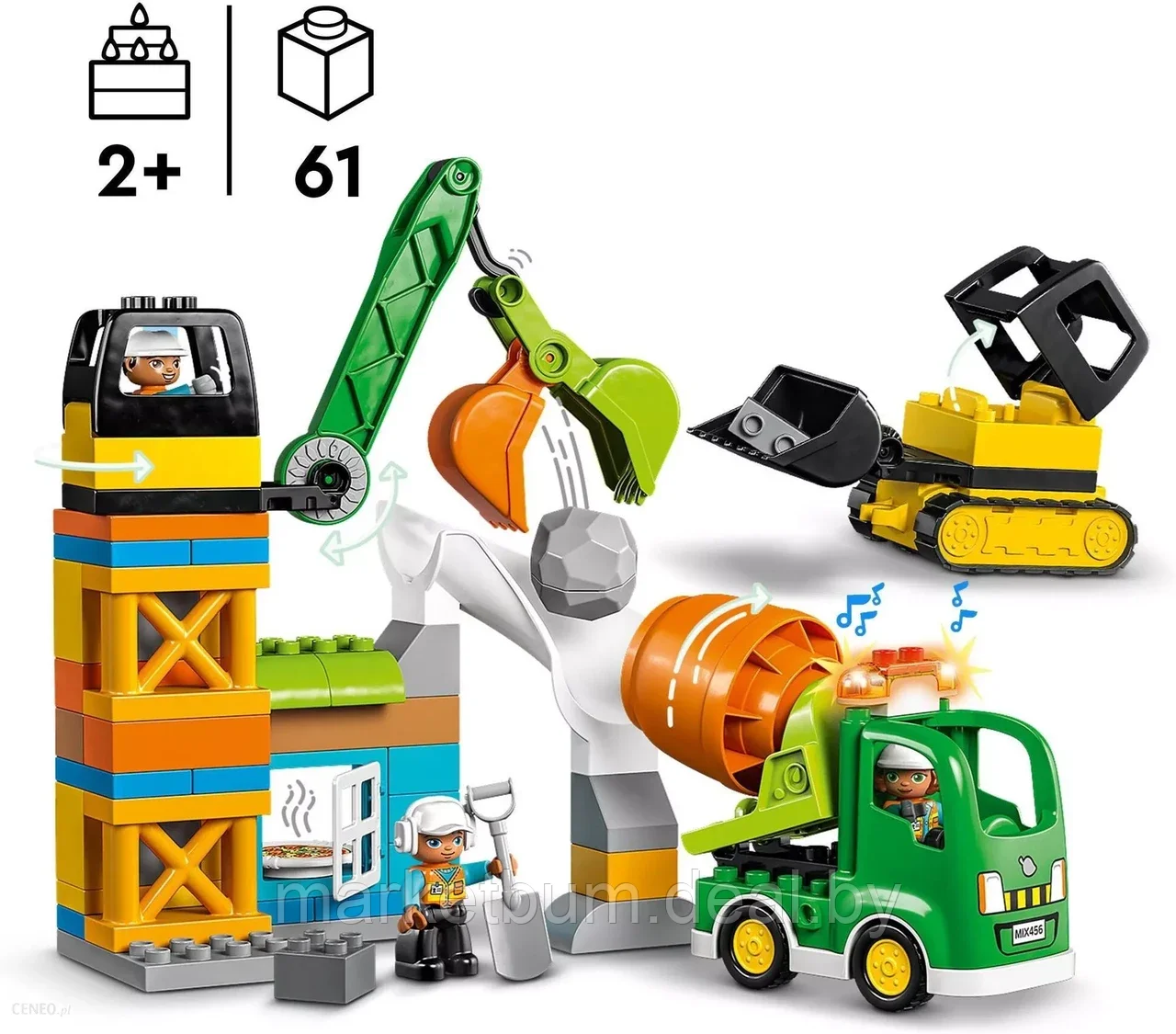 Конструктор LEGO DUPLO 10990,Строительная площадка - фото 2 - id-p215712189