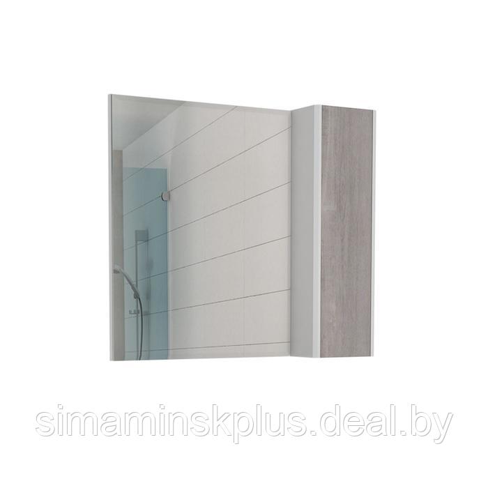 Шкаф-зеркало Uno 80 Дуб серый левый/правый - фото 1 - id-p215712240