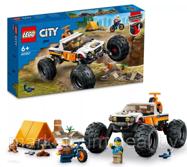 Конструктор LEGO City 60387, Приключения внедорожника 4x4 - фото 1 - id-p215596045