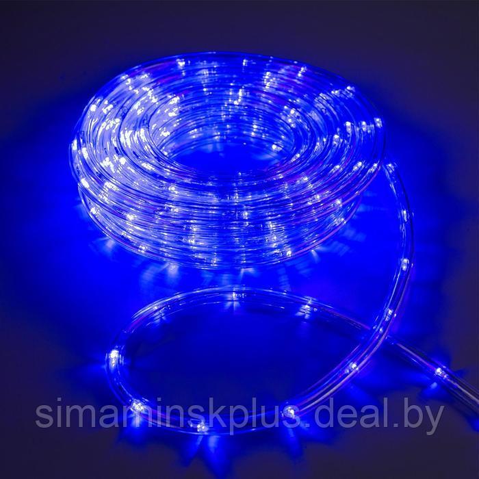 Световой шнур Luazon Lighting 10 мм, IP44, 10 м, 24 LED/м, 220 В, 8 режимов, свечение синее - фото 1 - id-p215712488
