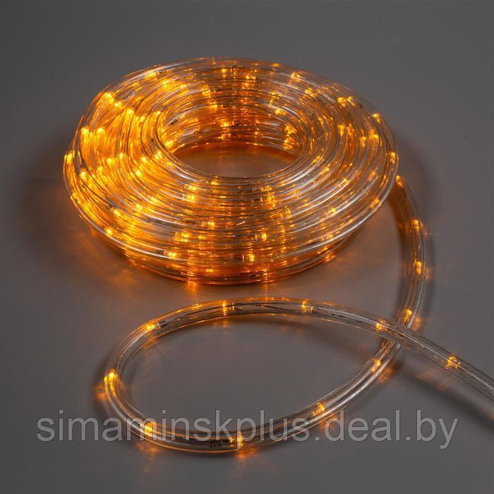 Световой шнур Luazon Lighting 10 мм, IP44, 10 м, 24 LED/м, 220 В, 8 режимов, свечение жёлтое - фото 1 - id-p215712490