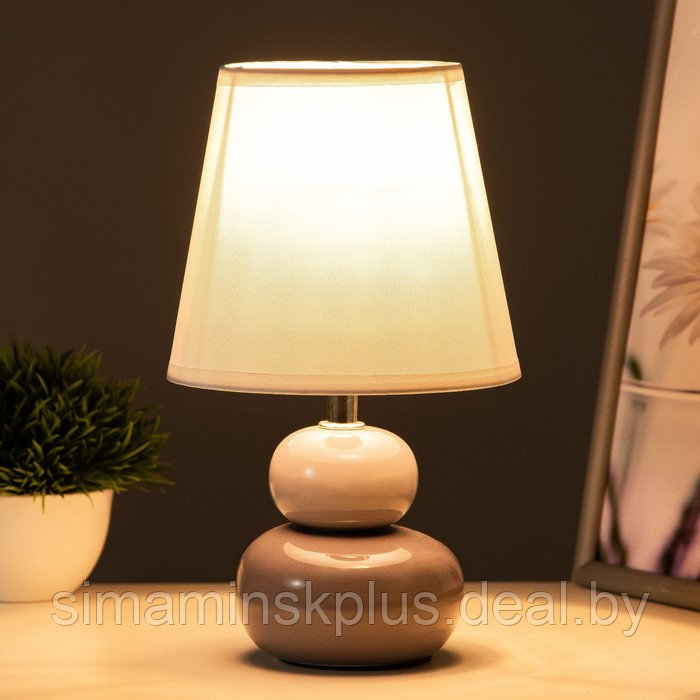 Настольная лампа "Баланс" Е14 40Вт серо-белый 13х13х25 см - фото 2 - id-p215712502