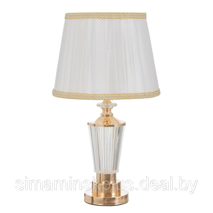 Лампа настольная с подсветкой "Эльза" 1x60Вт E27 золото 28х28х47 см - фото 6 - id-p215712643
