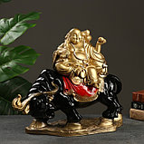 Фигура "Хоттей на буйволе" красное золото 46х22х37см, фото 2