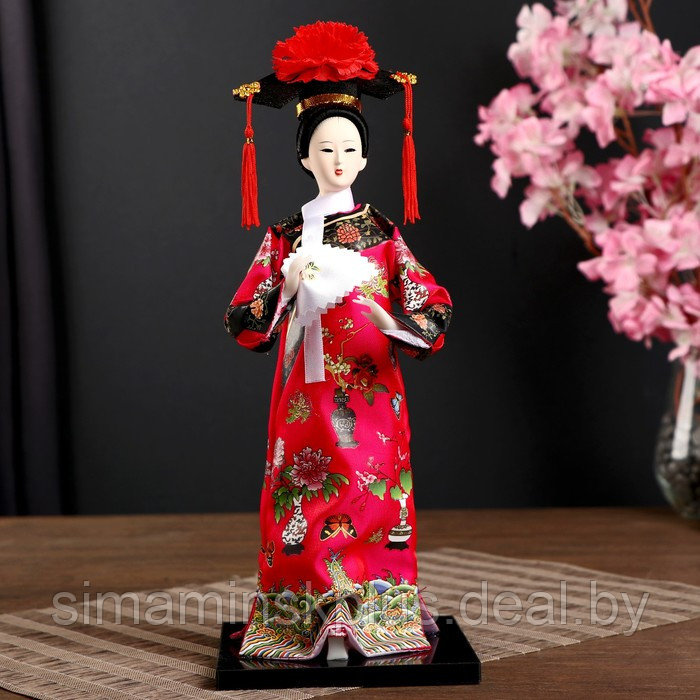 Кукла коллекционная "Китаянка в национальном платье с платочком" 32х12,5х12,5 см - фото 1 - id-p215713079