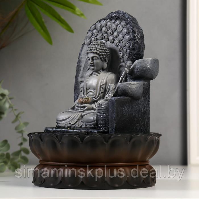 Фонтан настольный от сети, подсветка "Будда" серый мрамор 30х20,5х20,5 см - фото 2 - id-p215713074