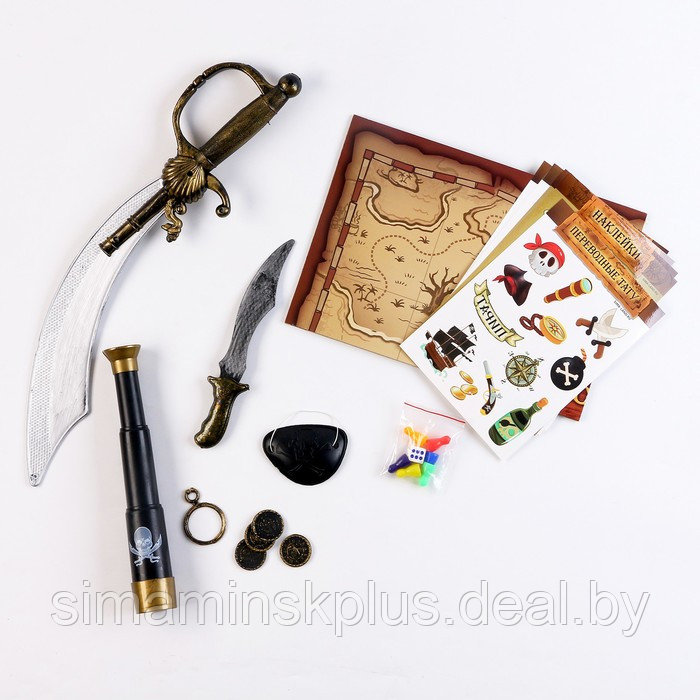 Карнавальный набор "Сокровища пиратов" с игрой бродилкой - фото 1 - id-p215713606
