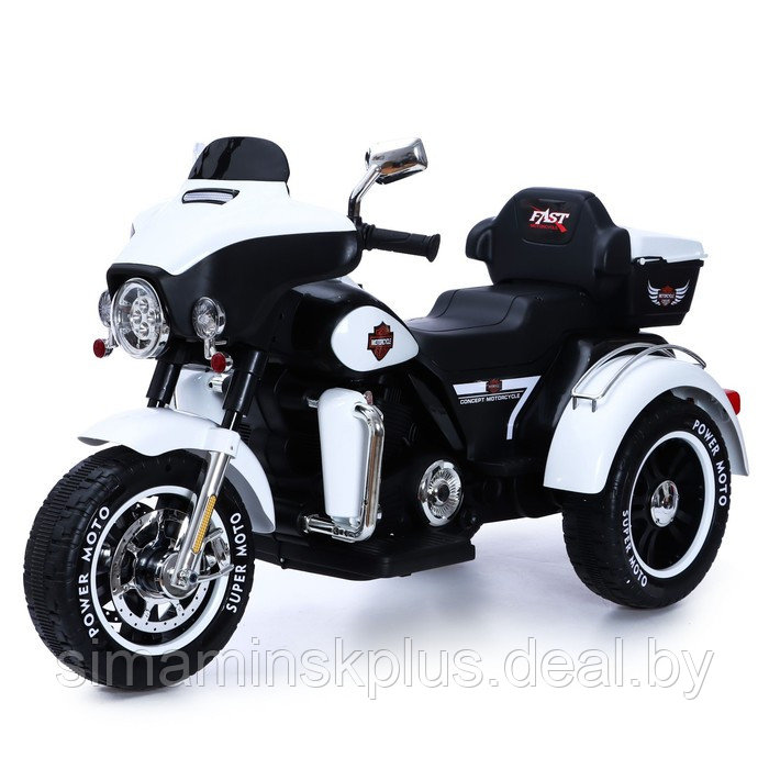 Электромотоцикл «Трайк», 2-х местный, 2 мотора, цвет чёрно-белый - фото 1 - id-p215713654