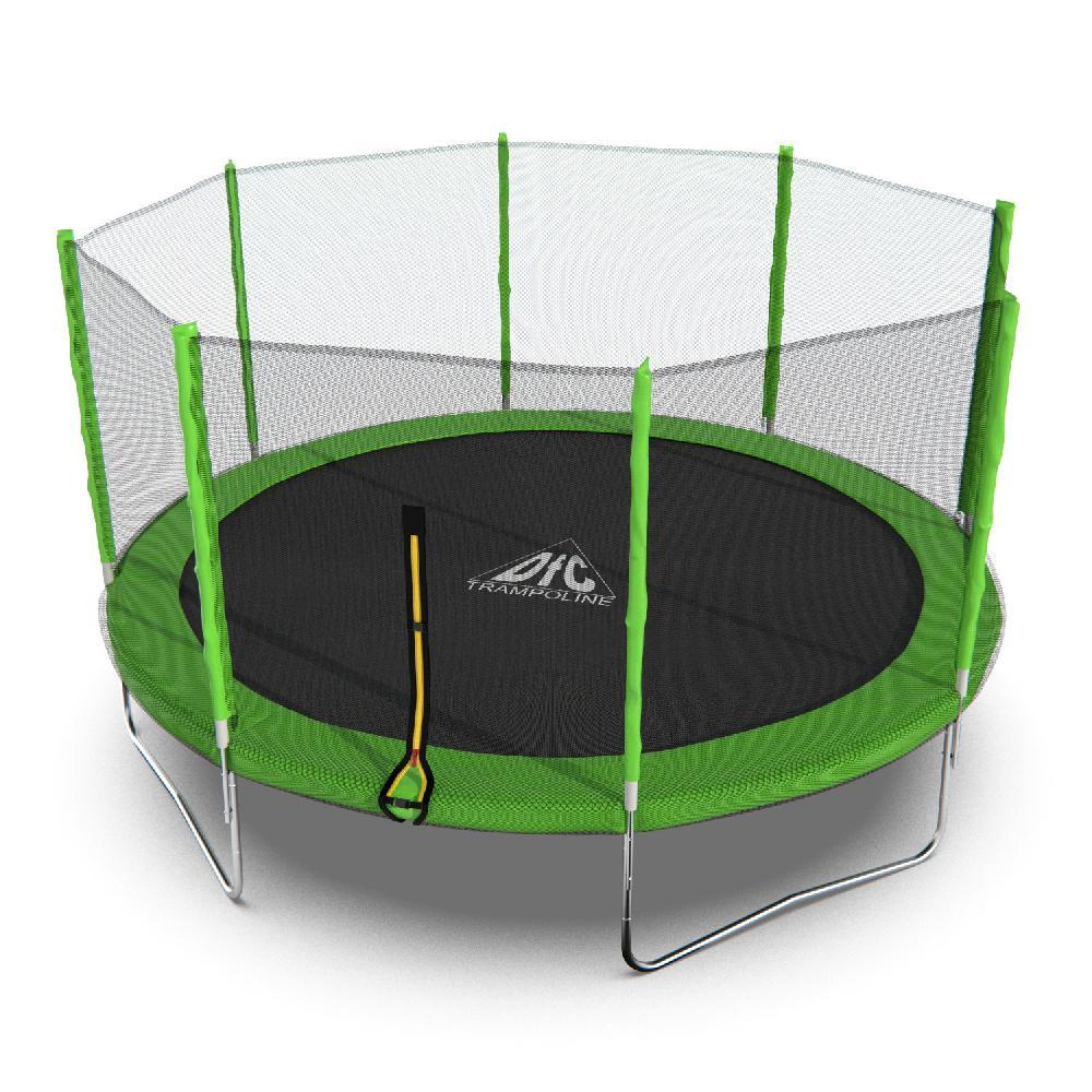 Батут DFC Trampoline Fitness с сеткой 14ft - фото 1 - id-p215714379